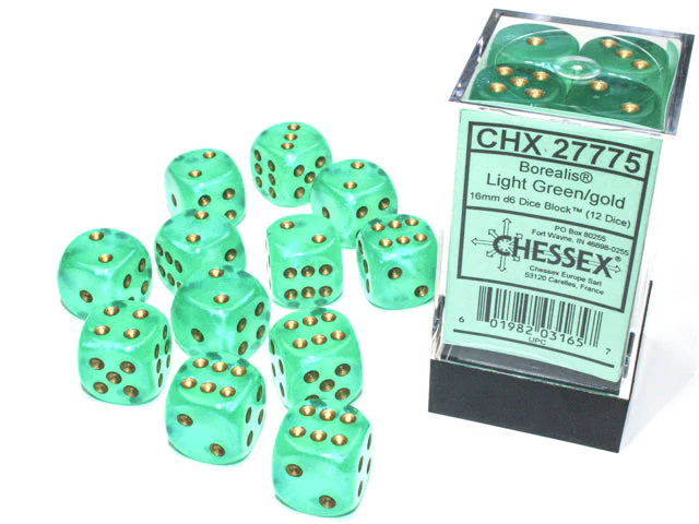 Chessex Dice Borealis Polyhedral 16mm D6 Dice Set - Image 3