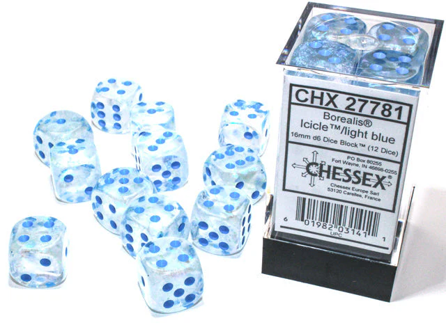 Chessex Dice Borealis Polyhedral 16mm D6 Dice Set - Image 5
