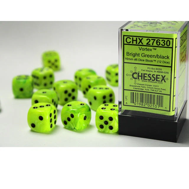 Chessex Dice Vortex Polyhedral 16mm D6 Dice Set - Image 2