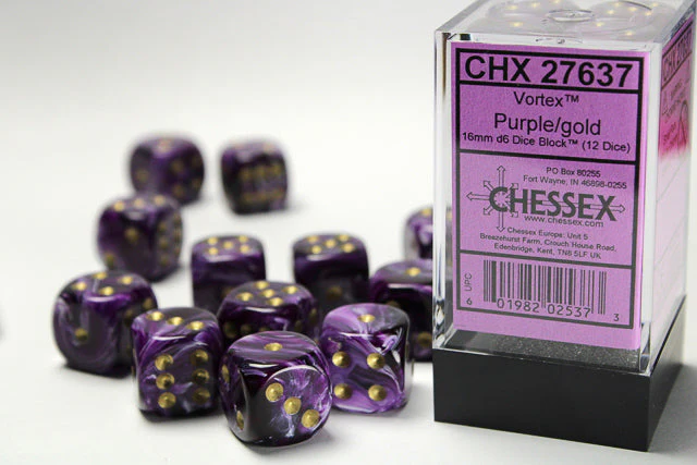Chessex Dice Vortex Polyhedral 16mm D6 Dice Set - Image 3