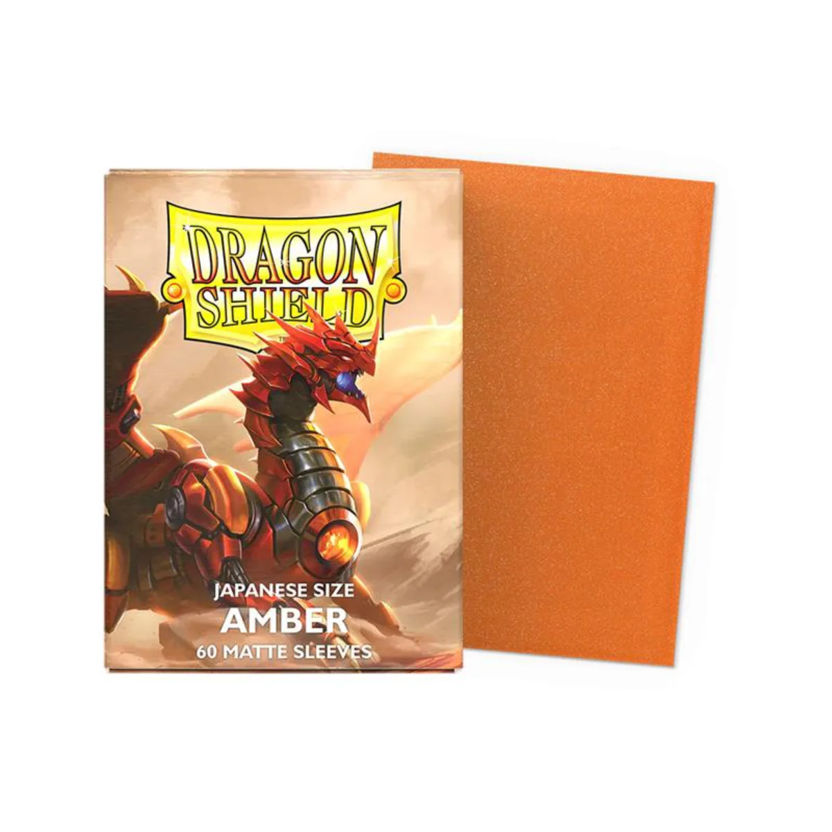 Dragon Shield Matte Sleeves Japanese Size 60pcs - Amber - Image 4