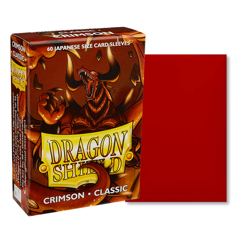 Dragon Shield Sleeve Classic Small Size 60pcs - Classic Crimson (Japanese Size)