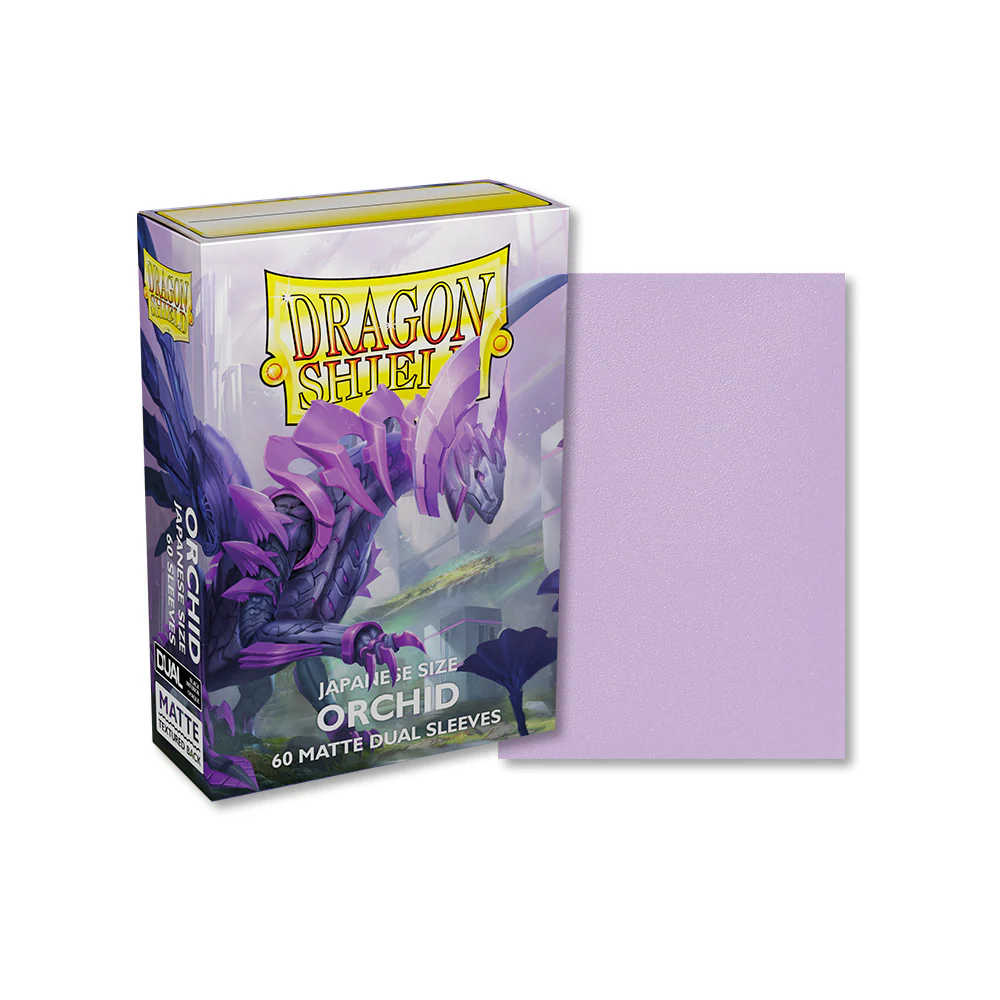 Dragon Shield Sleeve Small Size 60 pcs Matte Dual Sleeves - Orchid (Japanese Size)