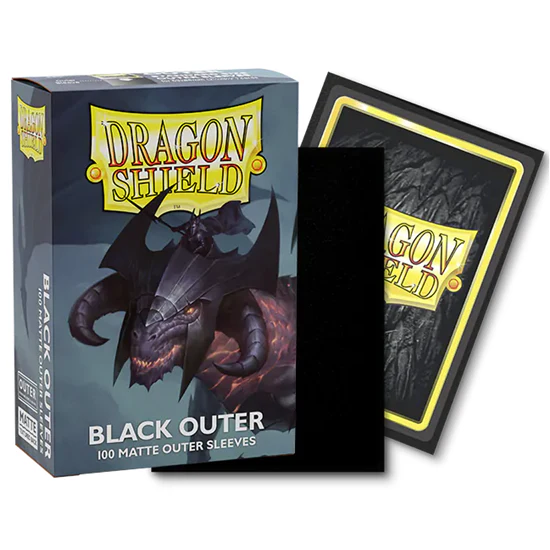 Dragon Shield Sleeve Outer Standard Size 100pcs "Matte Black" - Image 2