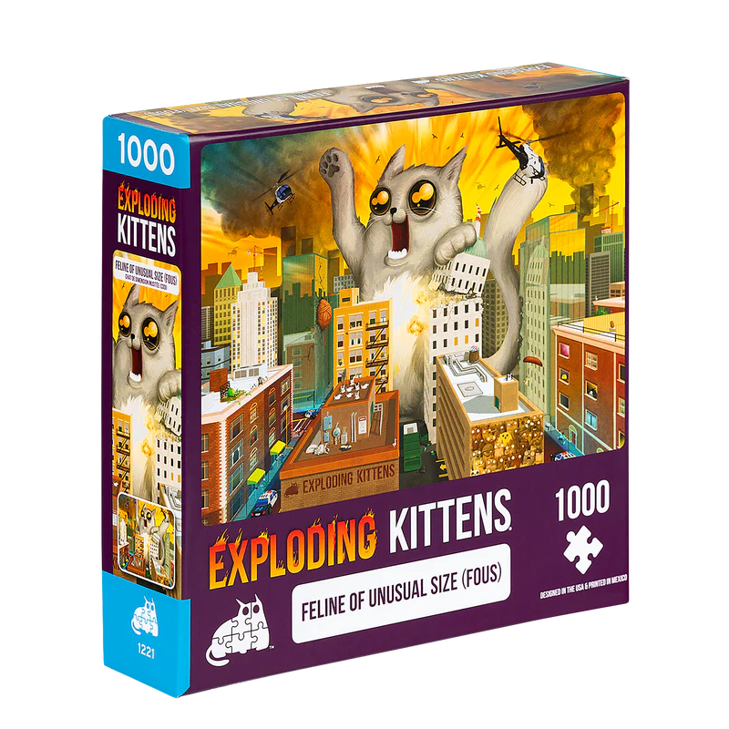 EXPLODING KITTENS 1000 Piece Puzzle "Feline of Unusual Size"