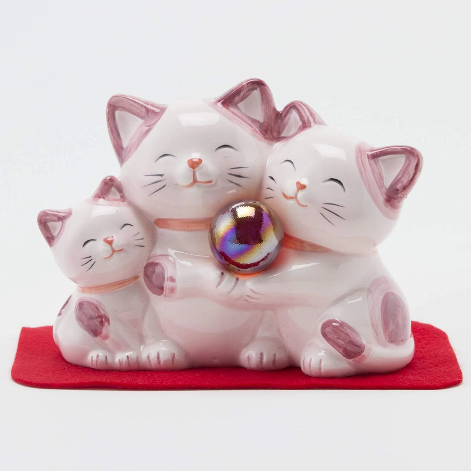 Feng Shui Happy Cat Family Pink - Image 2