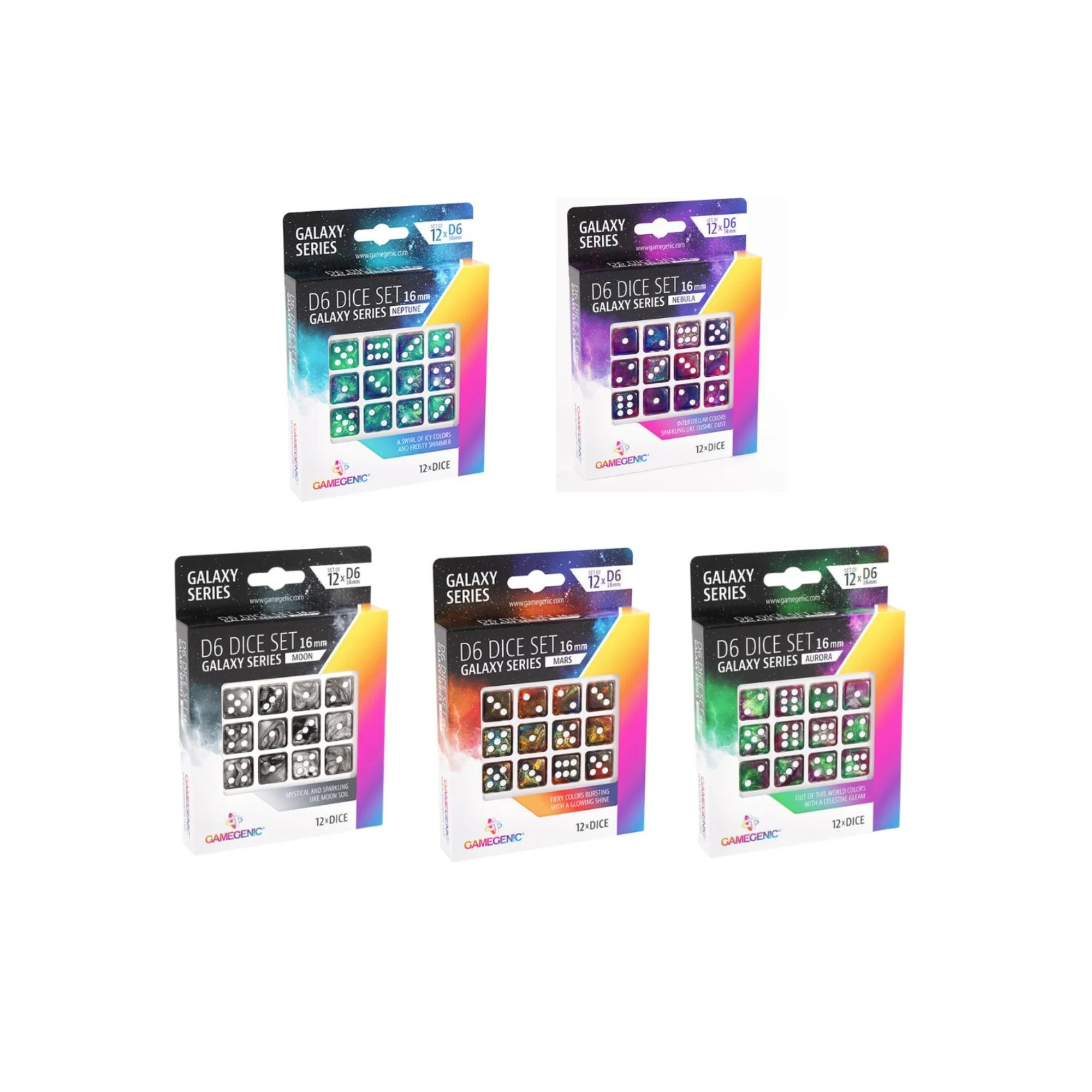 Gamegenic "D6 Dice Set 16mm (12pcs)"