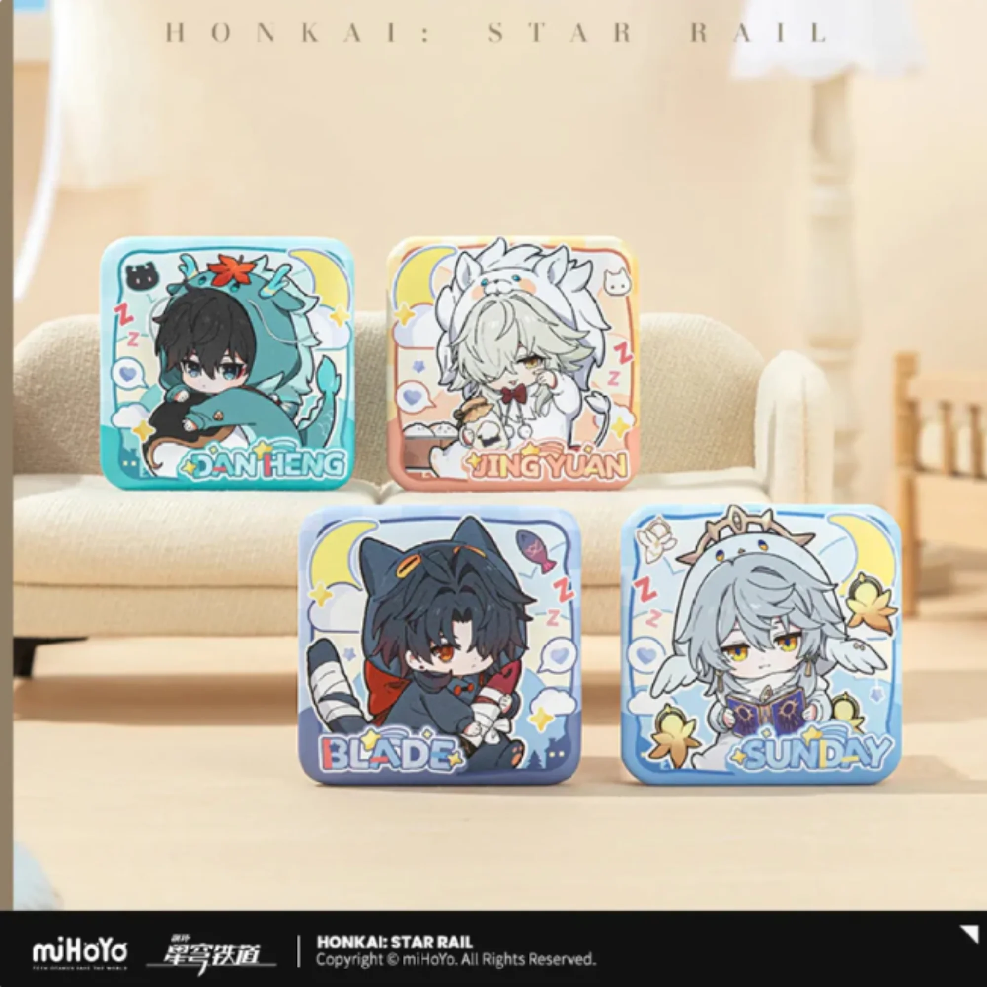 Honkai: Star Rail Boys Dorm Series Chibi Version Square Badge - Image 2