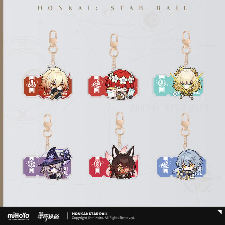 Honkai: Star Rail Pom-Pom Gallery Sticker Keychain - Image 2