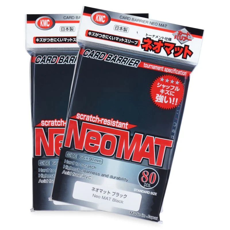 KMC Sleeve Neo Mat Standard Size 80pcs ~ Black - Image 2