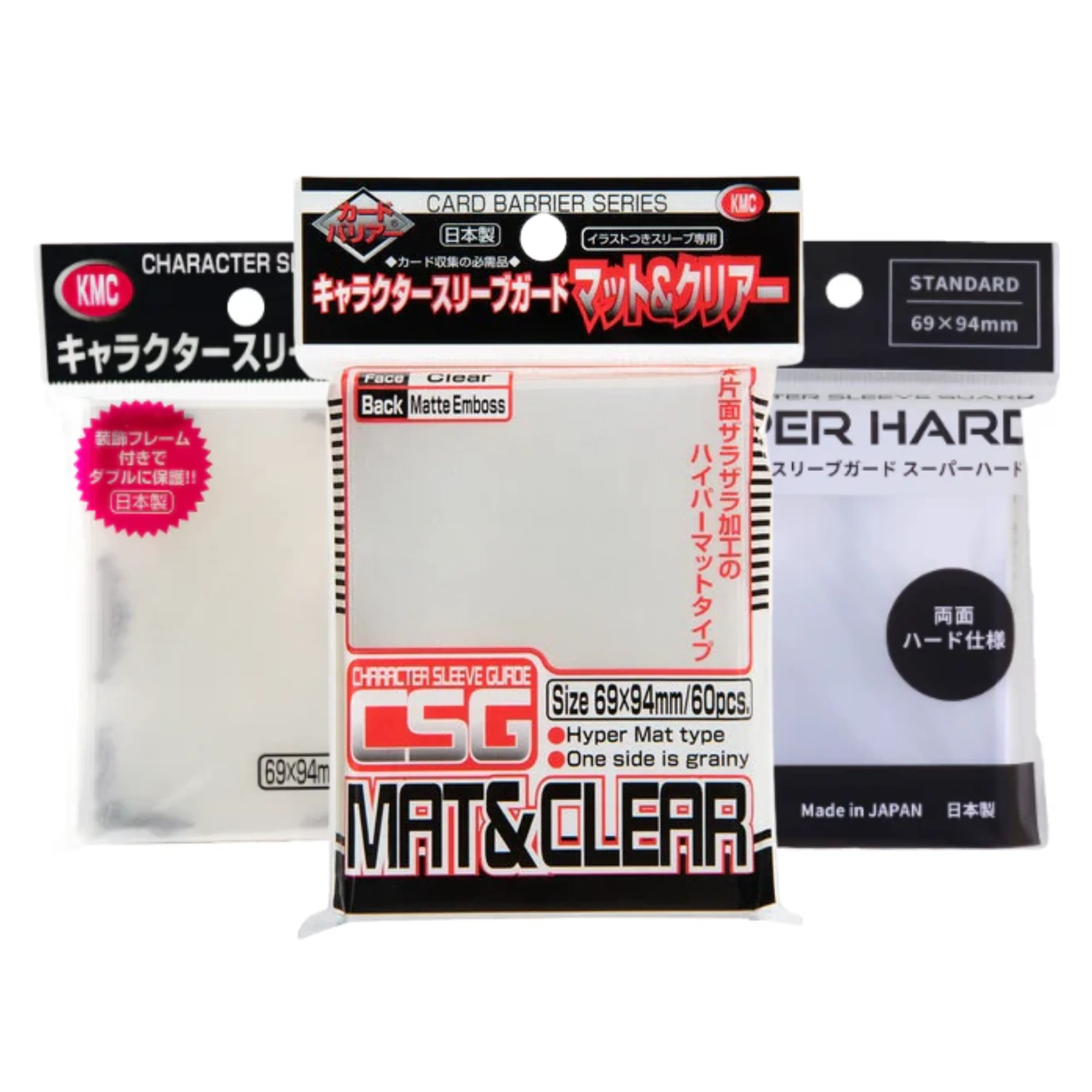 KMC Sleeve Standard Size 60pcs [Gold Frame/Silver Frame/Super Hard/Mat & Clear]
