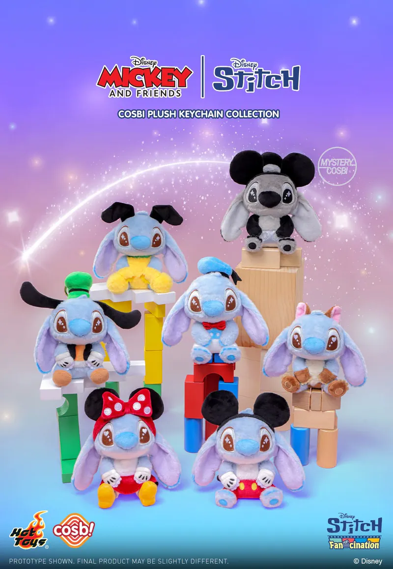 Mickey and Friends Stitch Cosbi Plush Keychain Collection - Image 2