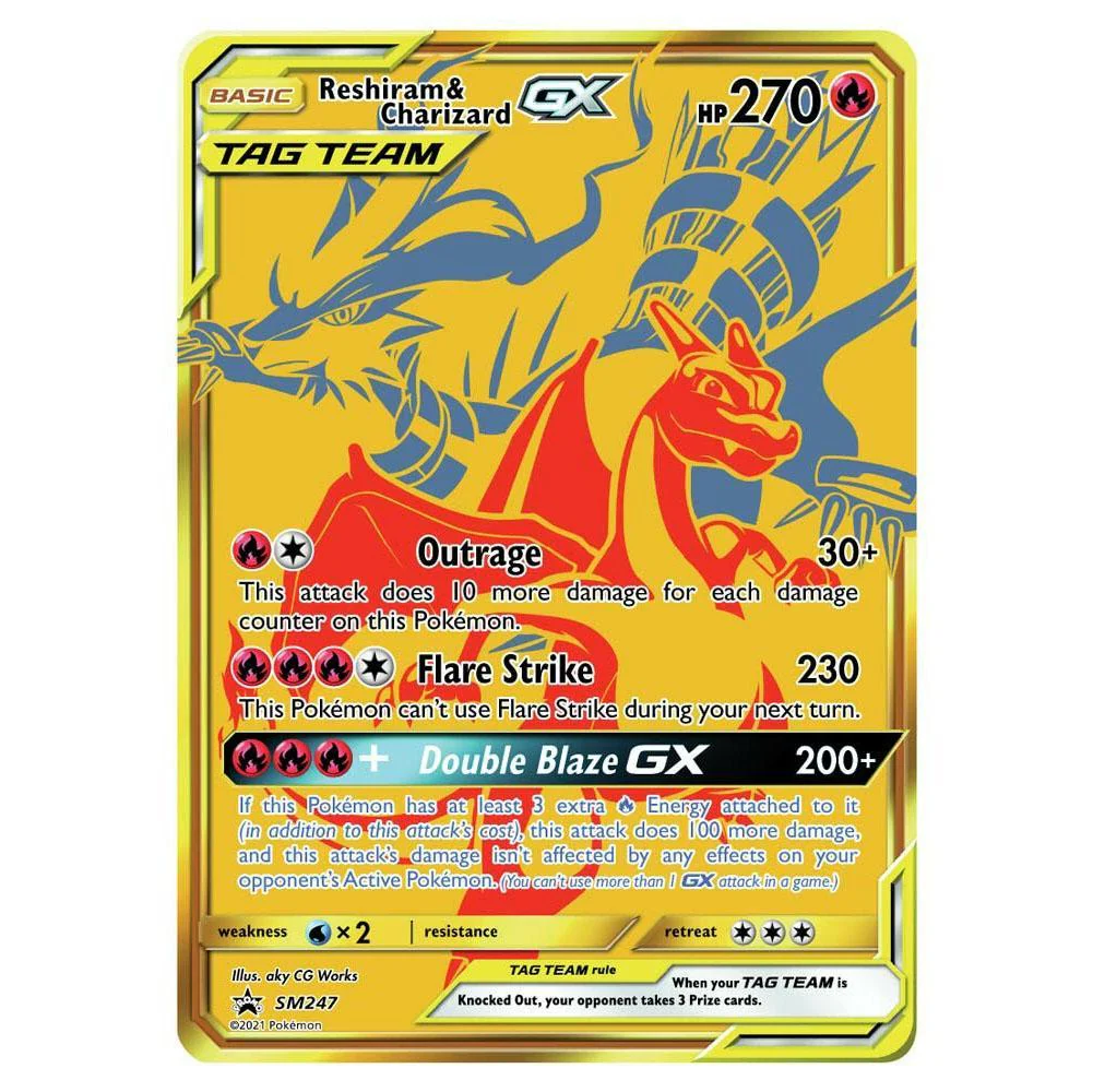 Reshiram & Charizard GX Promo - Single Card