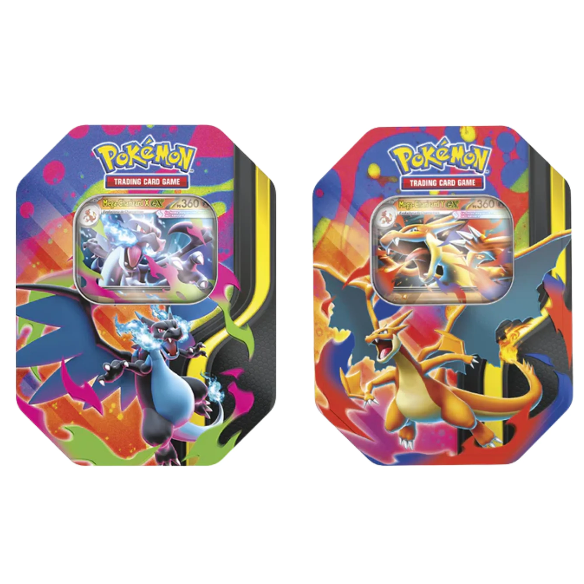 Pokemon TCG: Mega Charizard Tin (Mega Charizard X EX / Mega Charizard Y EX)
