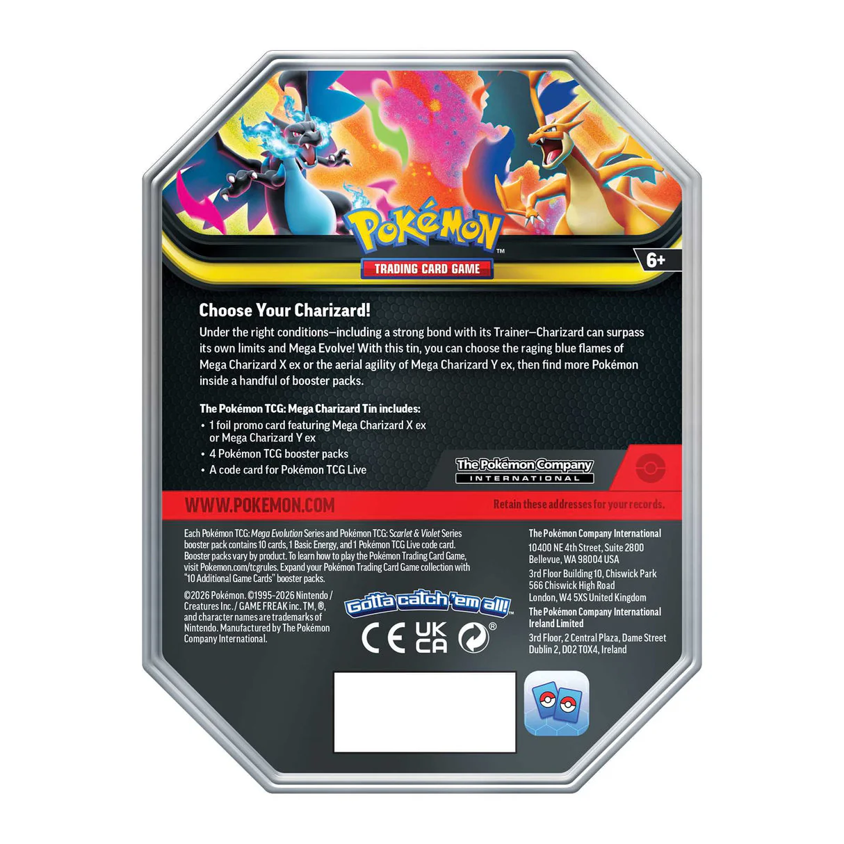 Pokemon TCG: Mega Charizard Tin (Mega Charizard X EX / Mega Charizard Y EX) - Image 4