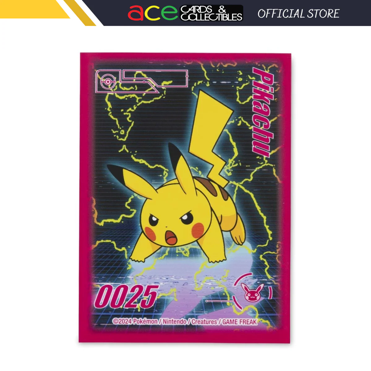 Pokémon TCG: Pikachu Neon Charge Card Sleeves (65 Sleeves)