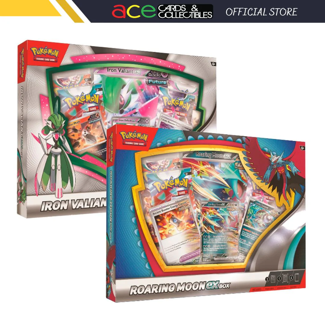 Pokemon TCG: Scarlet & Violet Paradox Rift Ex Box — Roaring Moon / Iron Valiant