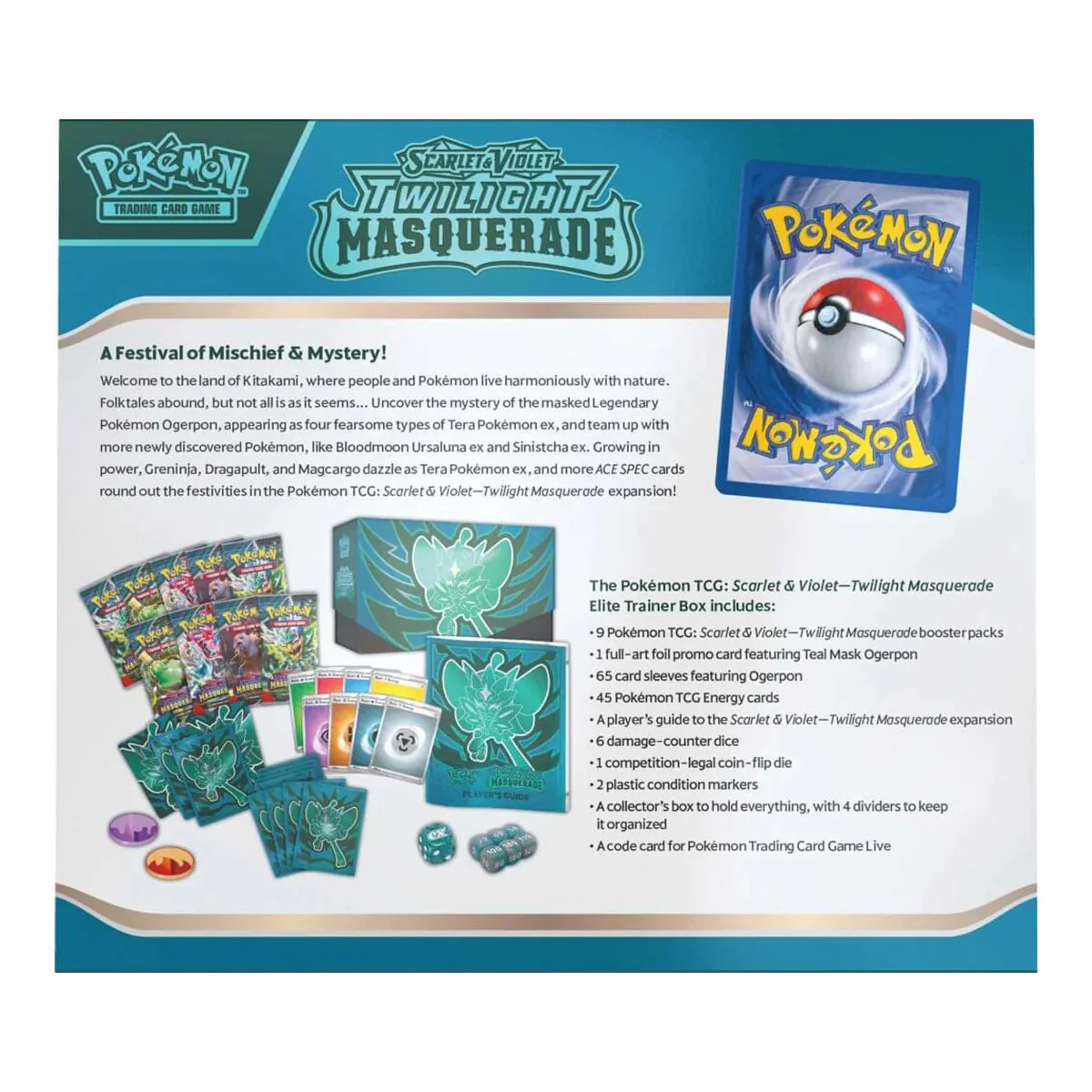 Pokemon TCG: Scarlet & Violet Twilight Masquerade SV6 Elite Trainer Box - Image 3