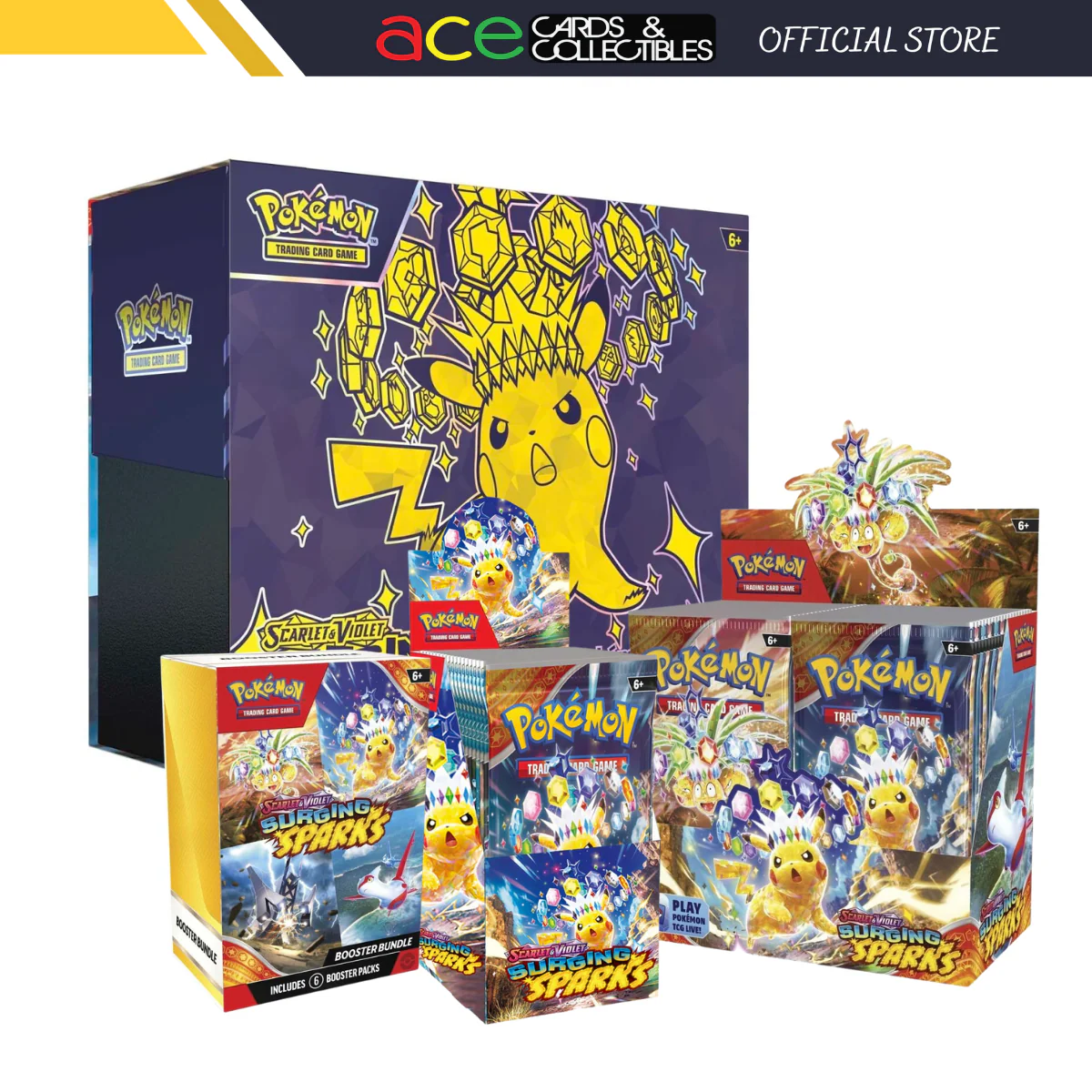 Pokémon TCG: Surging Sparks SV8 Booster Box/Half Booster/Elite Trainer Box/Bundle