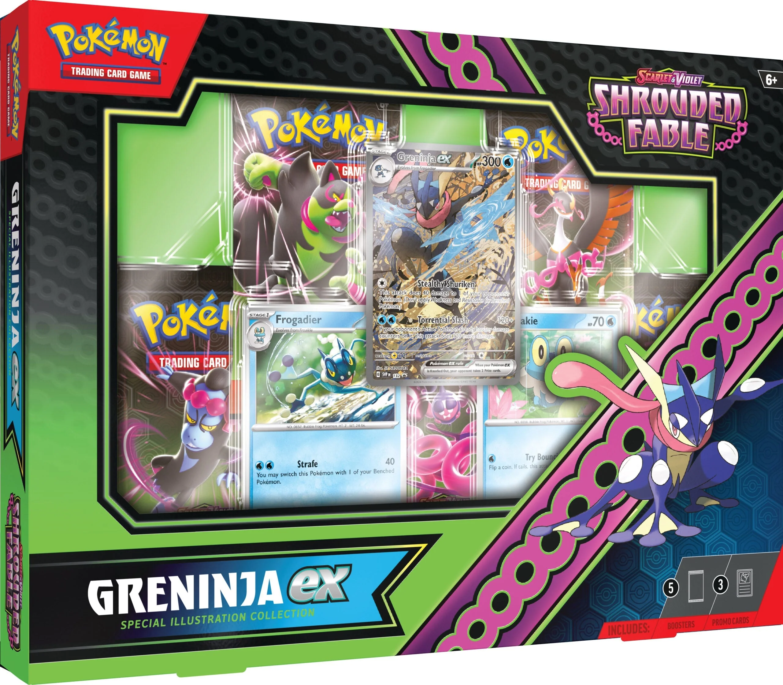 Pokemon TCG: SV6.5 Shrouded Fable EX Special Collection Assorted (Greninja/Kingdra EX) - Image 2