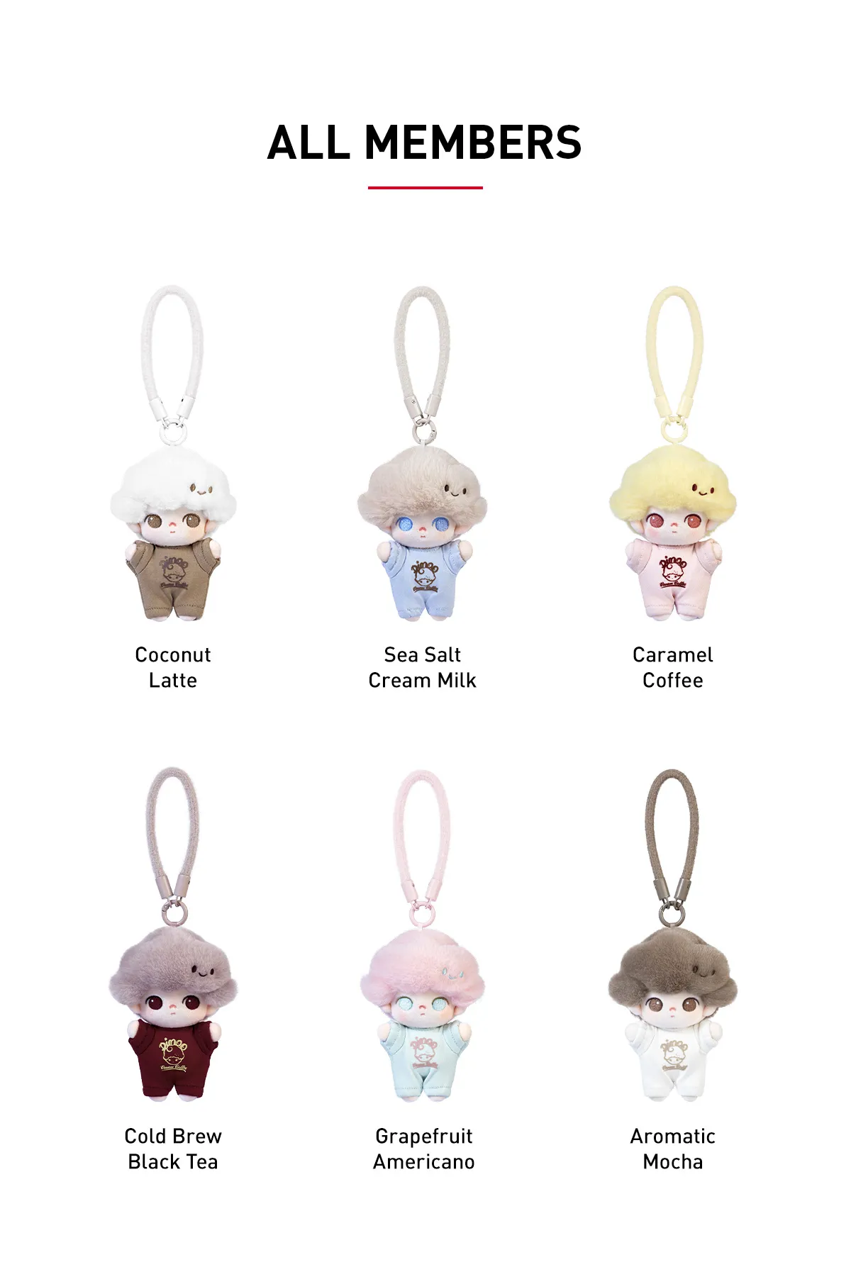 POP MART DIMOO Crush on Coffee Series-Soft-faced Plush Keychain Blind Box - Image 2