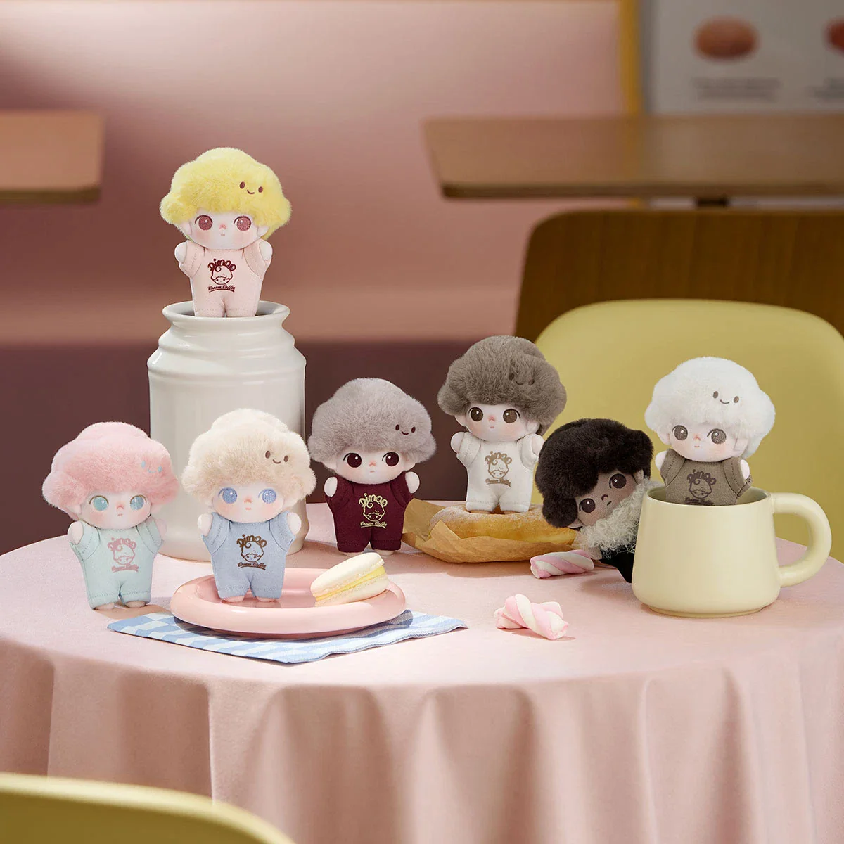 POP MART DIMOO Crush on Coffee Series-Soft-faced Plush Keychain Blind Box - Image 4