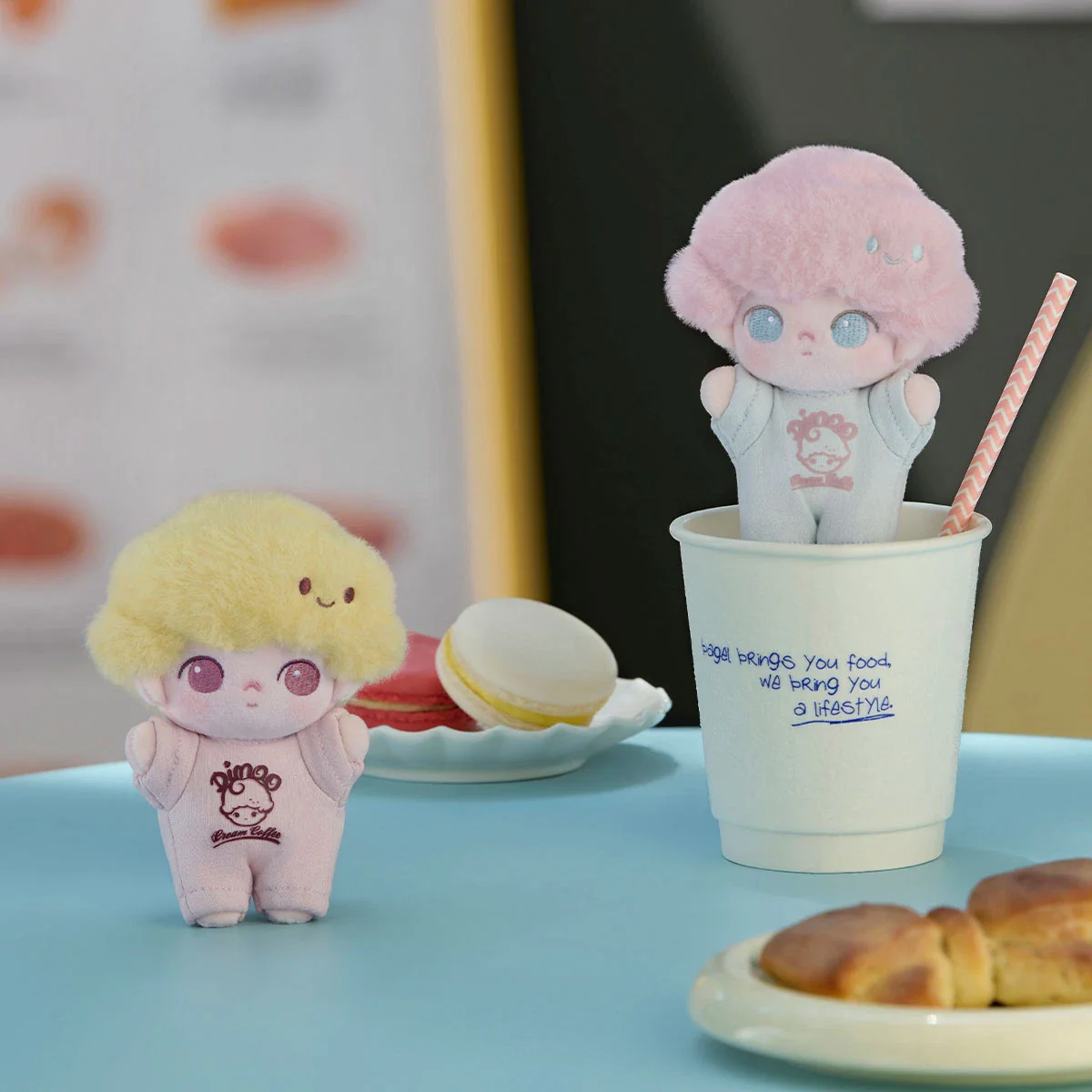 POP MART DIMOO Crush on Coffee Series-Soft-faced Plush Keychain Blind Box - Image 8