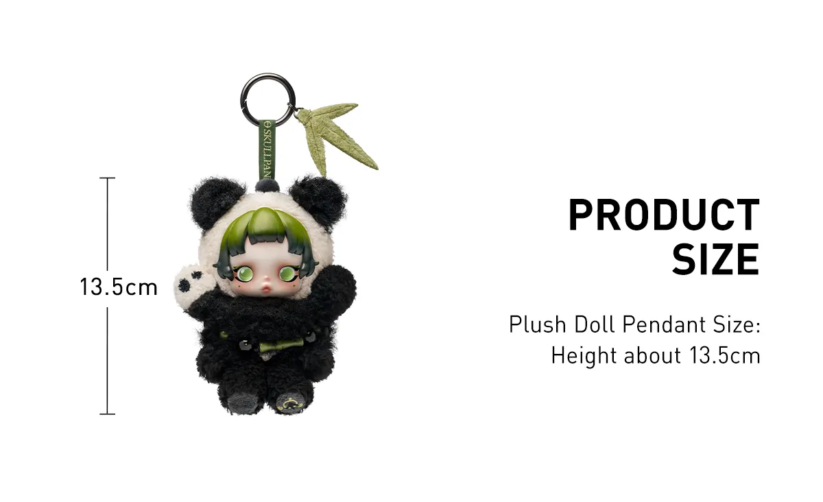 POP MART SKULLPANDA Lazy Panda Plush Doll Pendant - Image 9