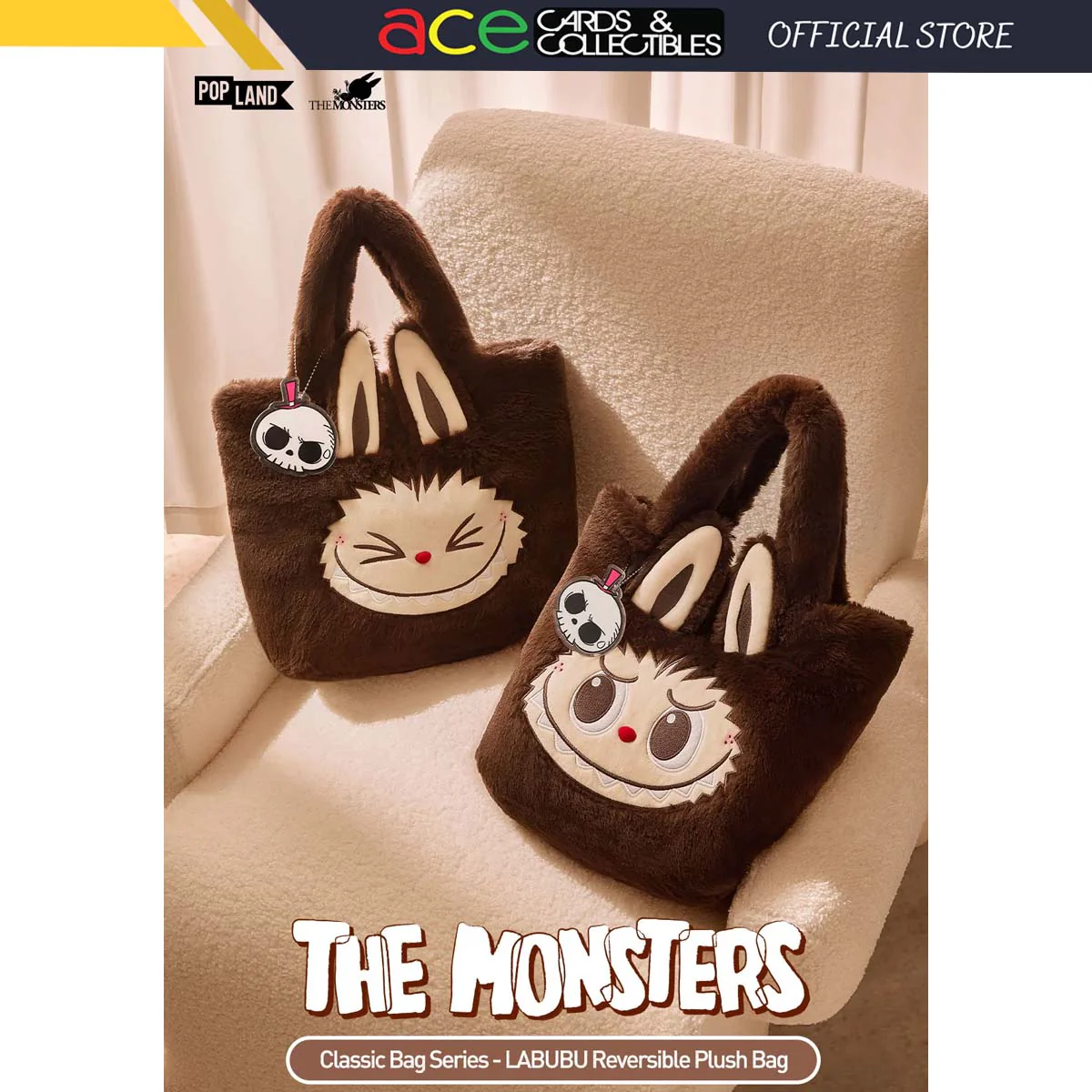 POP MART The Monsters Classic Series "Reversible Plush Bag"