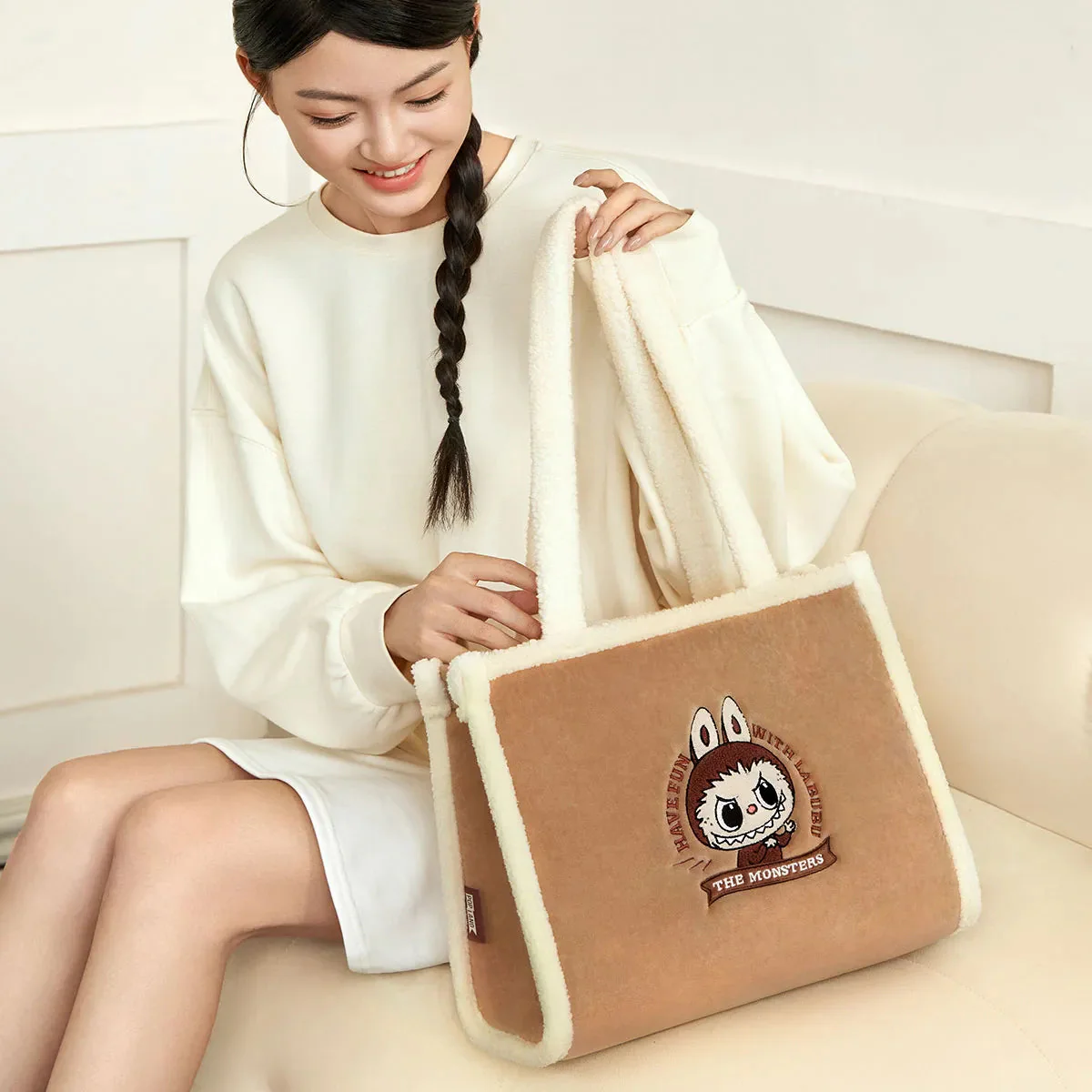 POP MART The Monsters Classic Series "Tote Bag" (Brown) - Image 2