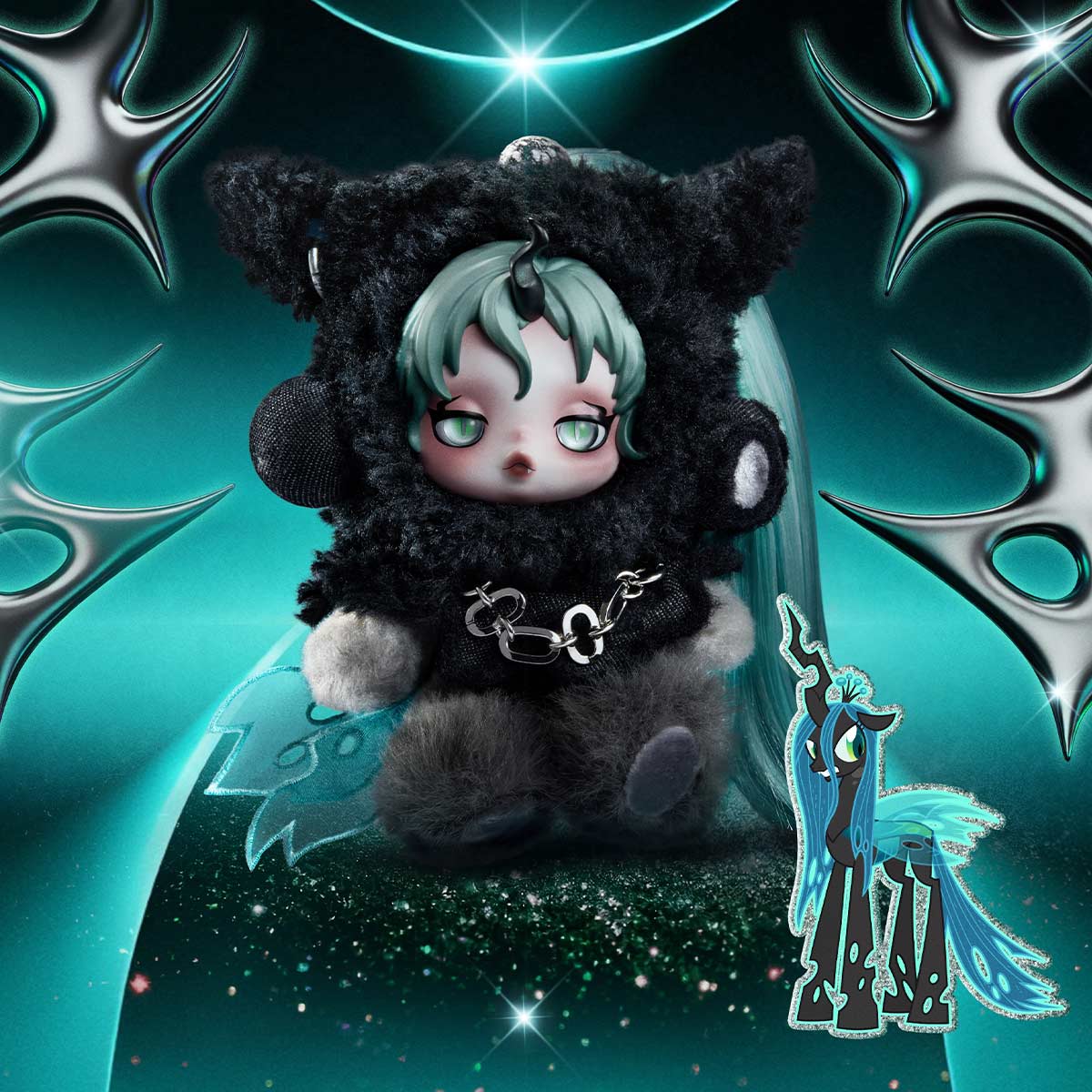 POP MART x SKULLPANDA x My Little Pony Series Plush Doll Pendant - Image 10