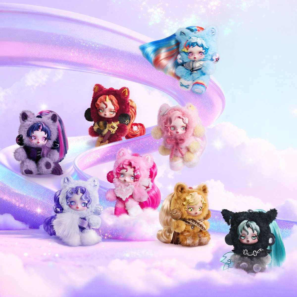 POP MART x SKULLPANDA x My Little Pony Series Plush Doll Pendant - Image 8