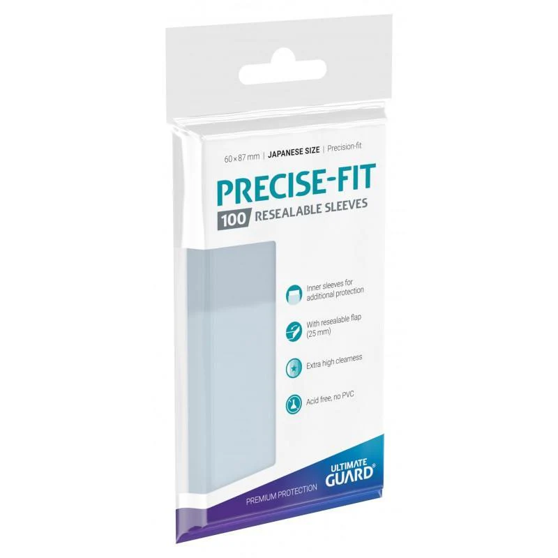Ultimate Guard Card Sleeve Precise-Fit Resealable Japanese Size 100pcs