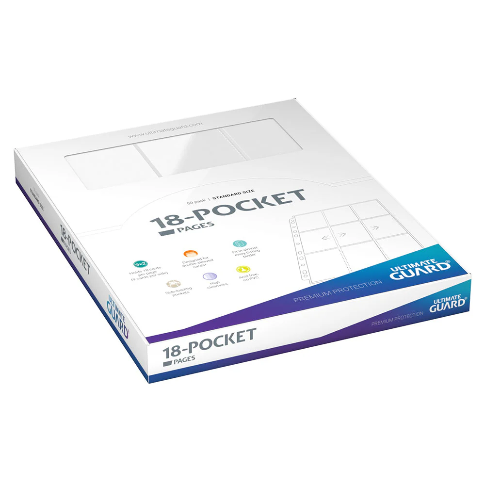 Ultimate Guard Side-Loading Pages 18-Pocket White Colour for Card Album / Binder - Image 3